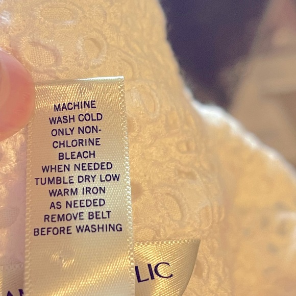 BANANA REPUBLIC - Sleeveless White Eyelet Button down A-Line Dress. Size 6 - Picture 11 of 12